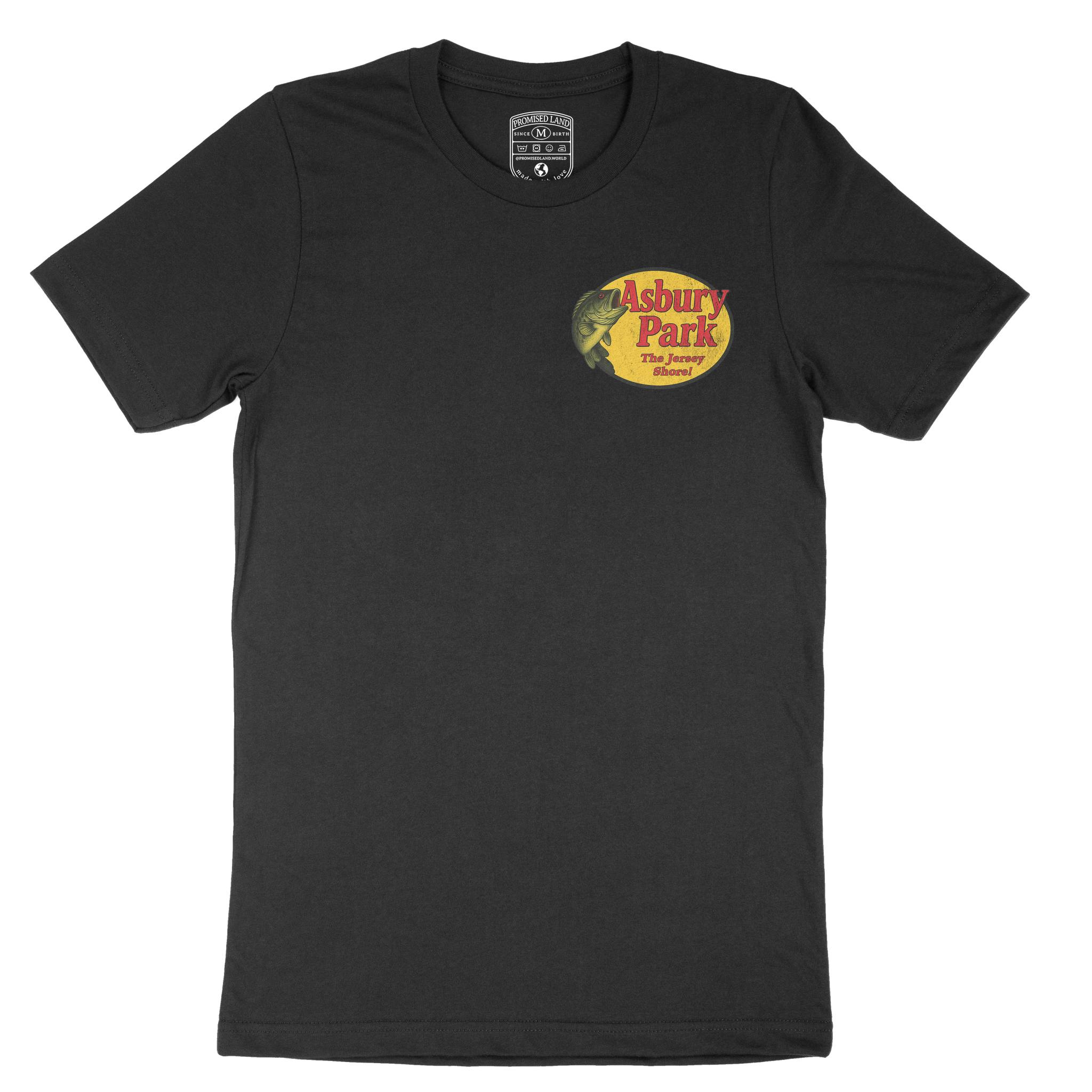 Asbury Park Jersey Shore Bass T-Shirt in Black - front view