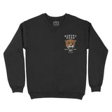 Asbury Park Leopard Jerz Crewneck in Black - front view