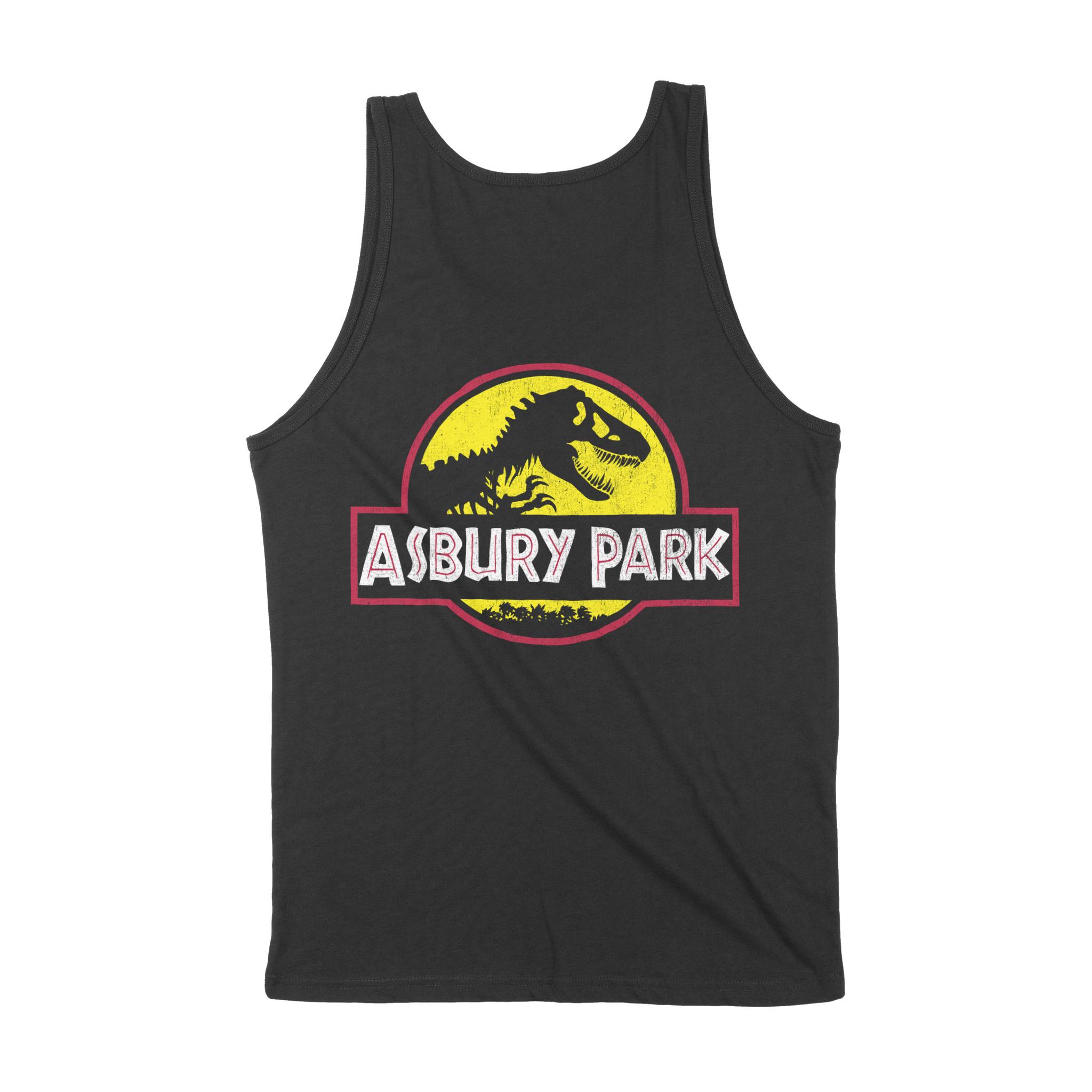 Asbury Park Dino Park Tank Top in Black - back view