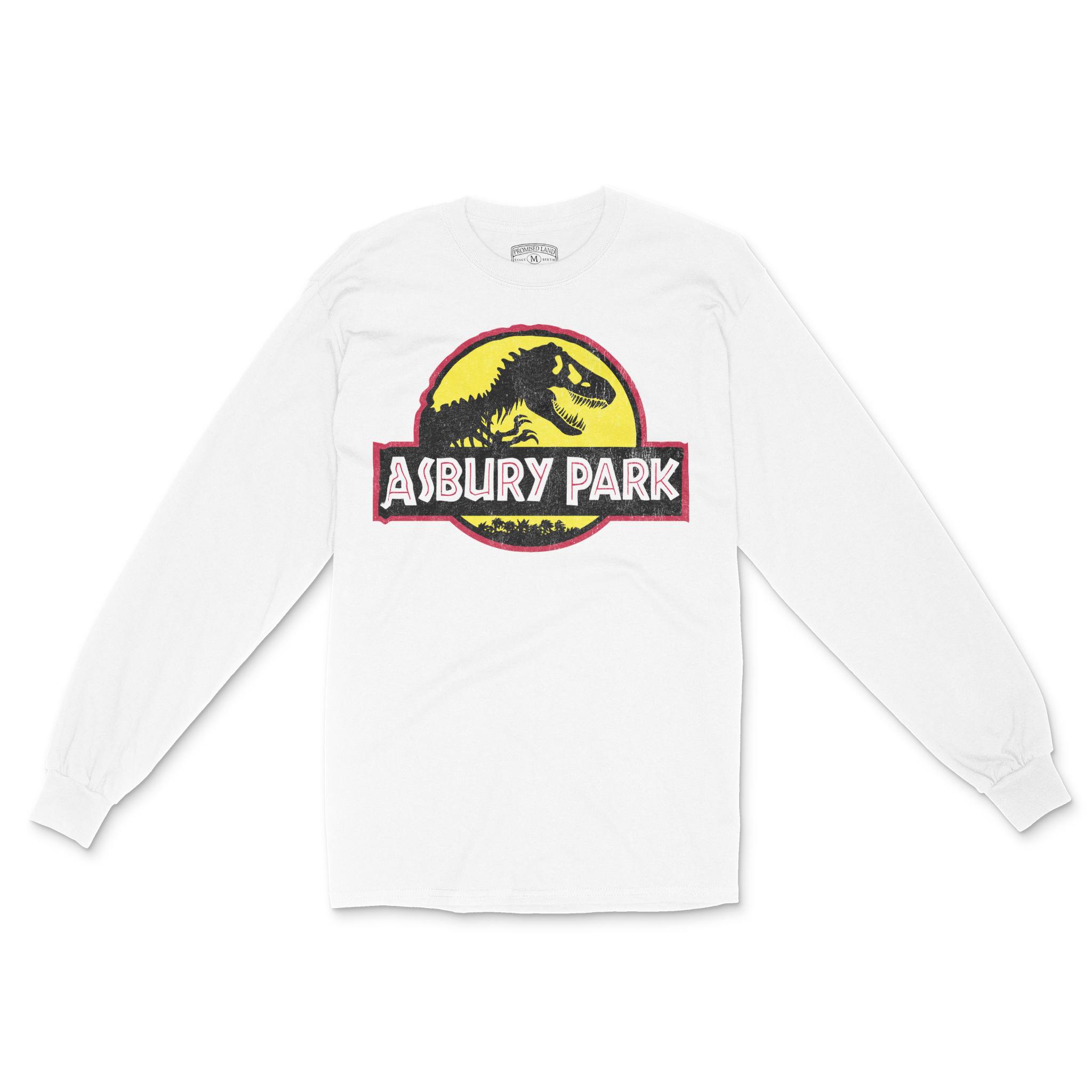 Asbury Park Dino Park Longsleeve in White - front view