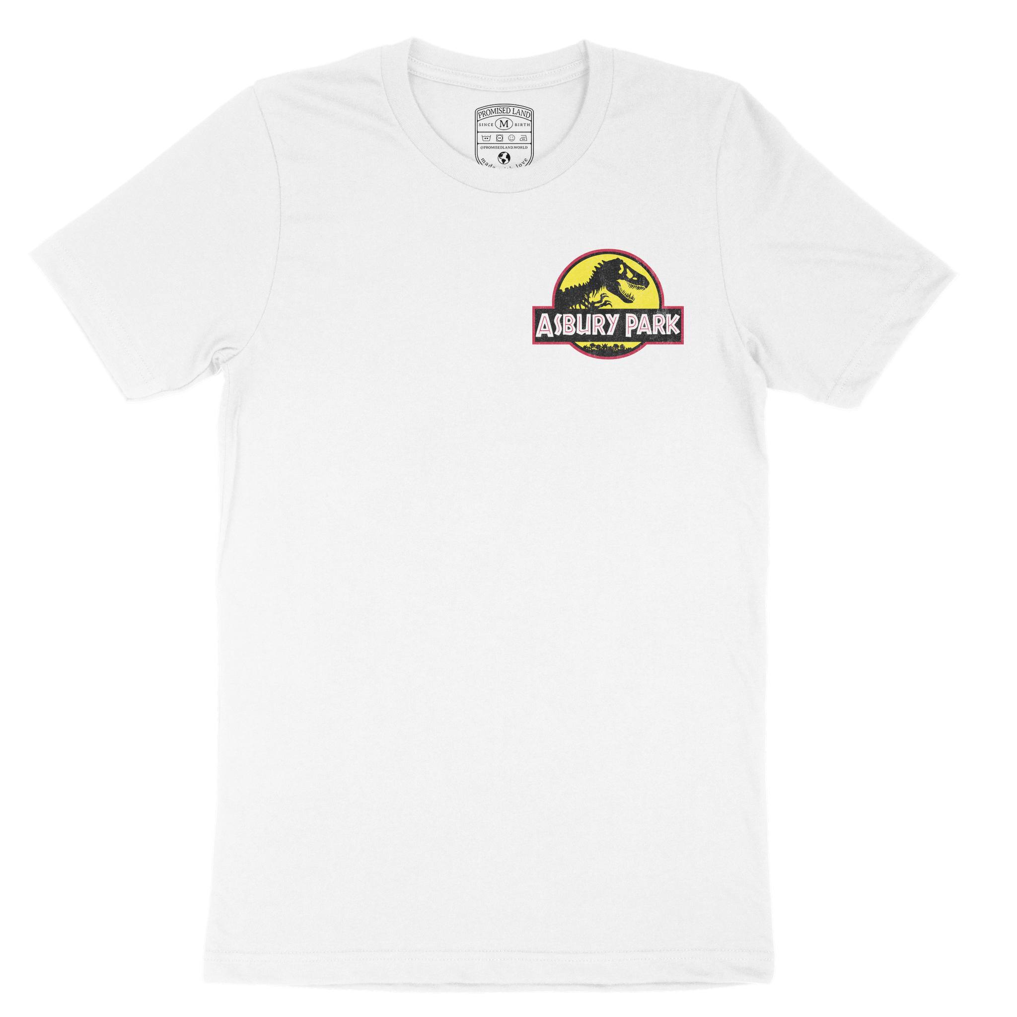 Asbury Park Dino Park T-Shirt in White - front view