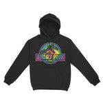 Asbury Park Dino Park Pride Hoodie in Black - front view