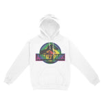 Asbury Park Dino Park Pride Hoodie in White - front view