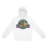 Asbury Park Dino Park Pride Hoodie in White - front view
