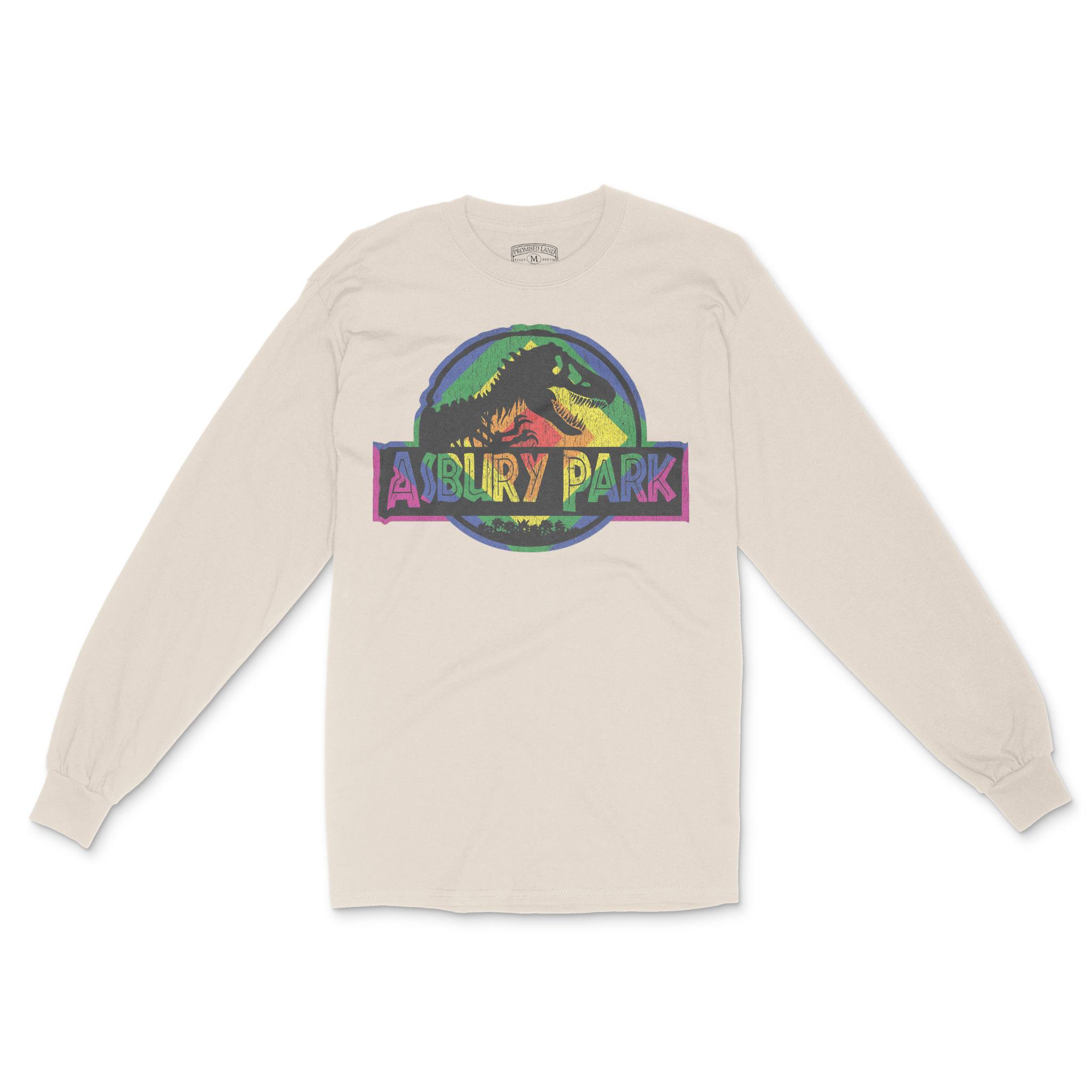 Asbury Park Dino Park Pride Longsleeve in Natural - front view