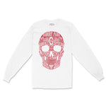 Asbury Park Speed Skull Longsleeve in White - front view