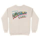 Asbury Park Greetings Postcard Crewneck in Natural - back view