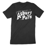 Asbury Park Greetings Script T-Shirt in Black - back view