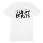 Asbury Park Greetings Script T-Shirt in White - back view