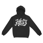 Asbury Park Script 1874 Hoodie in Black - front view