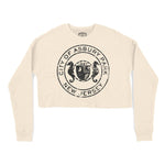 Asbury Park City Seal Cropped Crew in Natural - front view