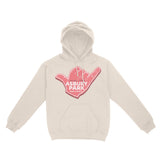 Asbury Park Foam Shaka Hoodie in Natural - front view