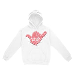 Asbury Park Foam Shaka Hoodie in White - front view
