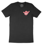 Asbury Park Foam Shaka T-Shirt in Black - front view