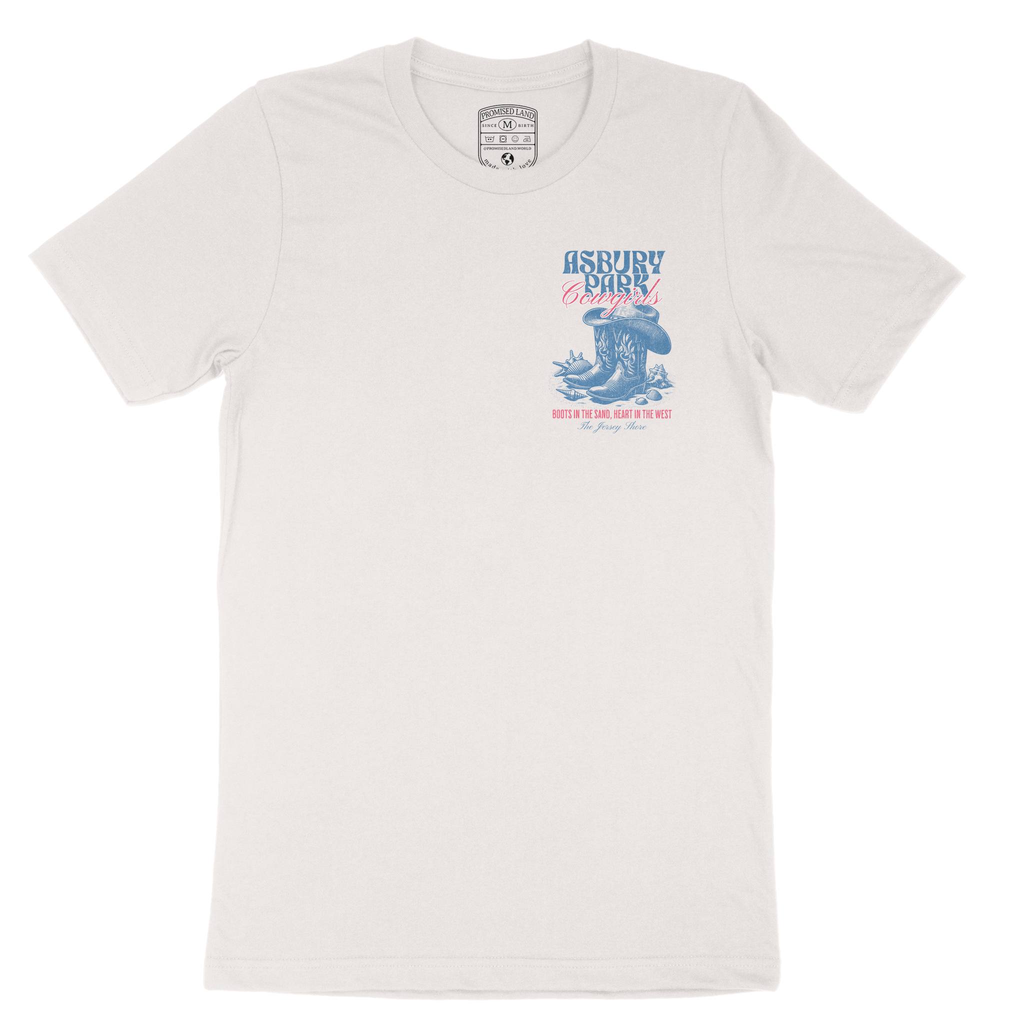 Asbury Park Cowgirls Boots T-Shirt in Vintage - front view