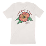 Asbury Park Hibiscus Red T-Shirt in Vintage - back view