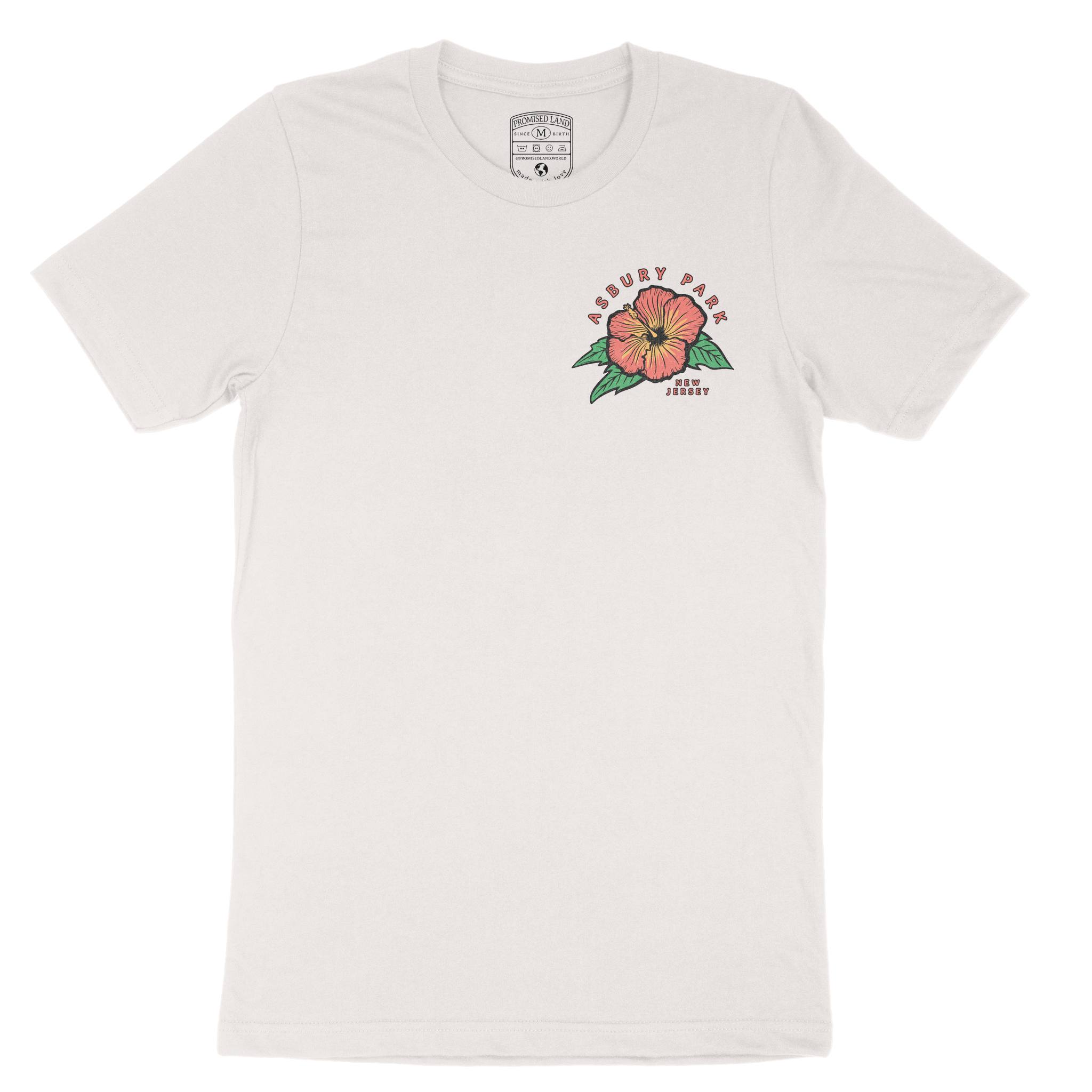 Asbury Park Hibiscus Red T-Shirt in Vintage - front view