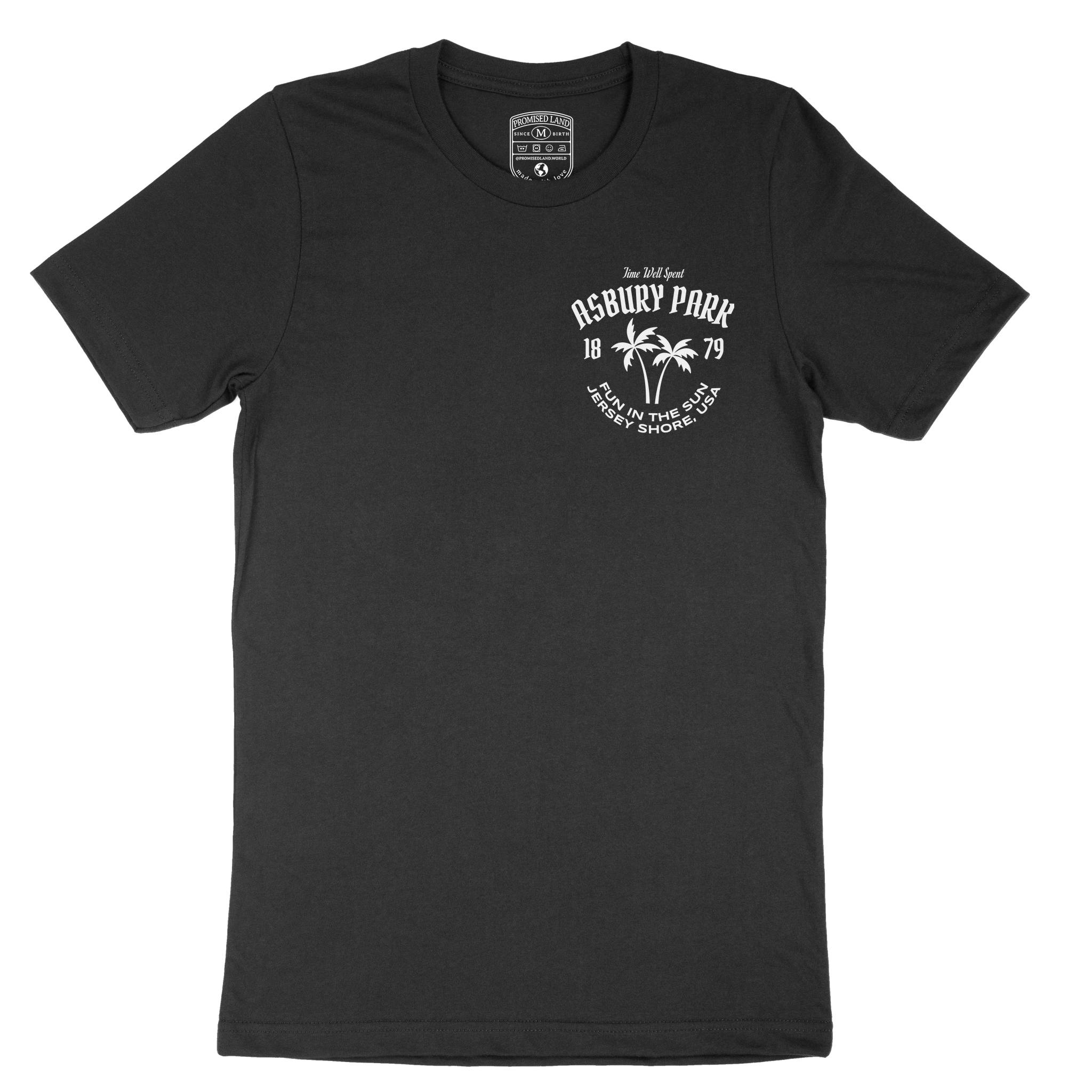 Asbury Park Palms 1879 T-Shirt in Black - front view