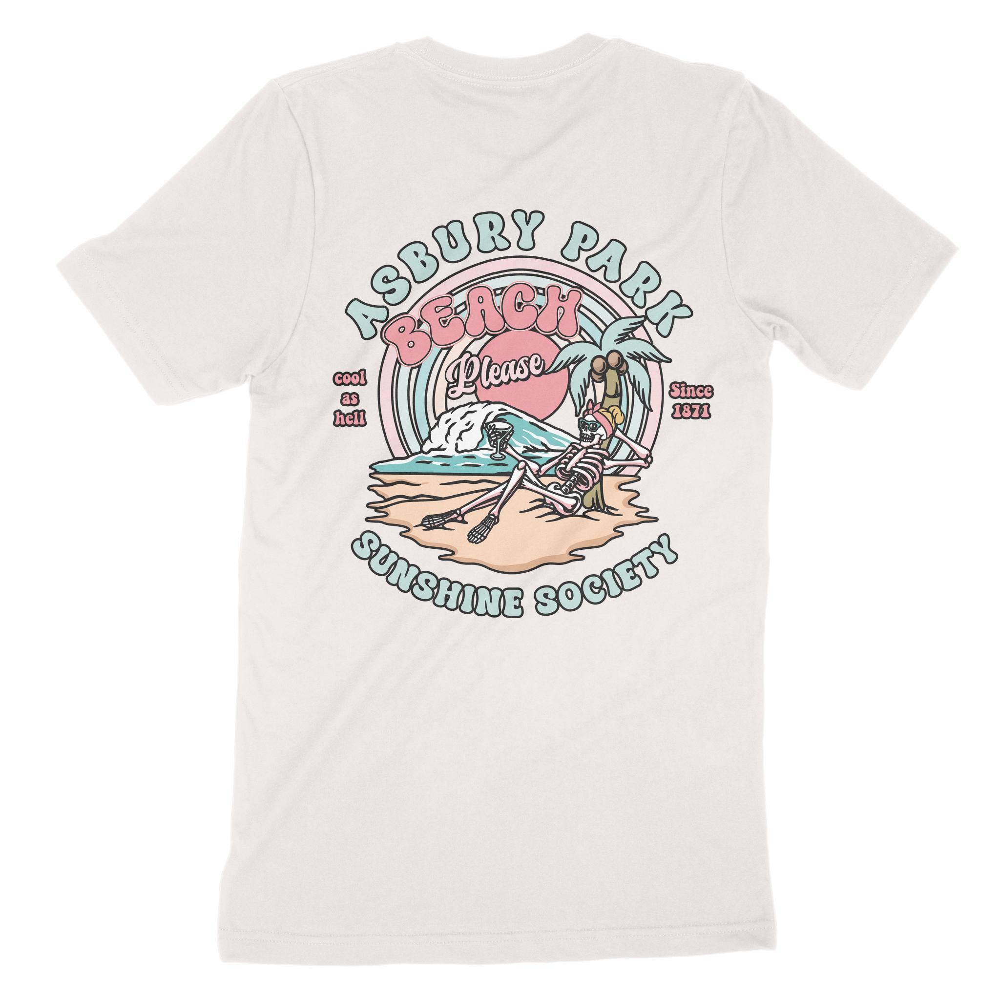 Asbury Park Beach Please T-Shirt in Vintage - back view