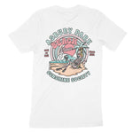 Asbury Park Beach Please T-Shirt in White - back view
