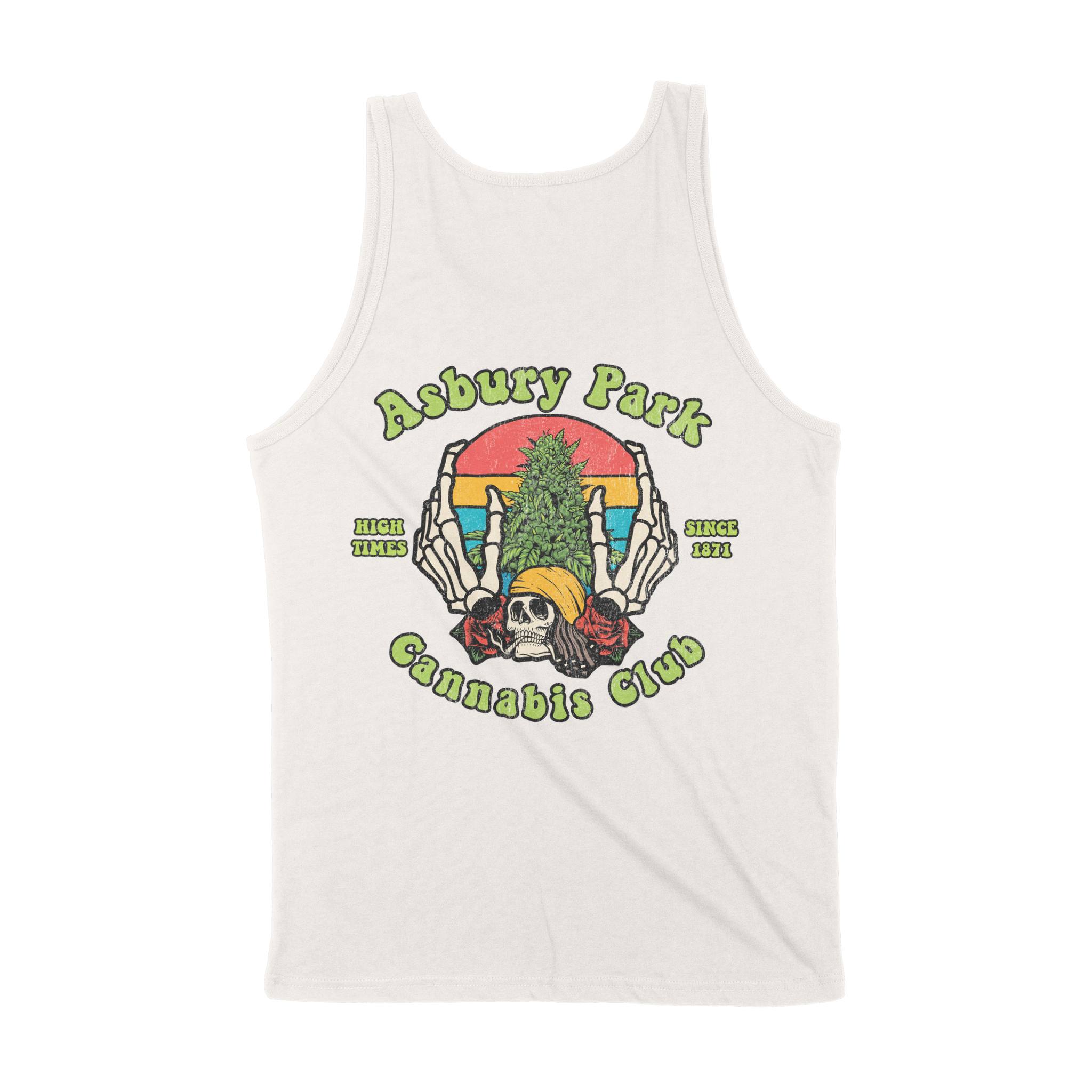 Asbury Park Cannabis Club Tank Top in Vintage - back view