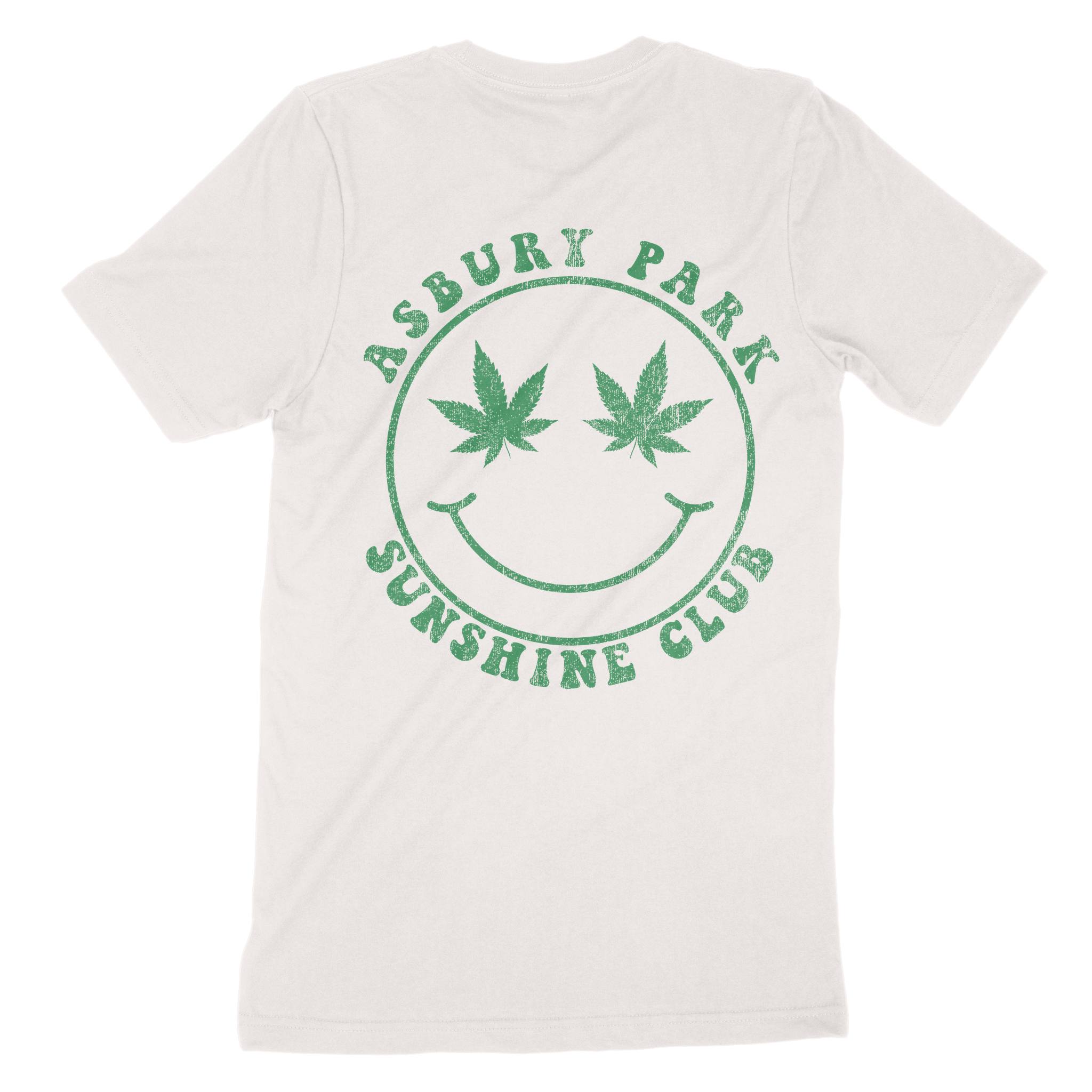 Asbury Park Cannabis Smile T-Shirt in Vintage - back view