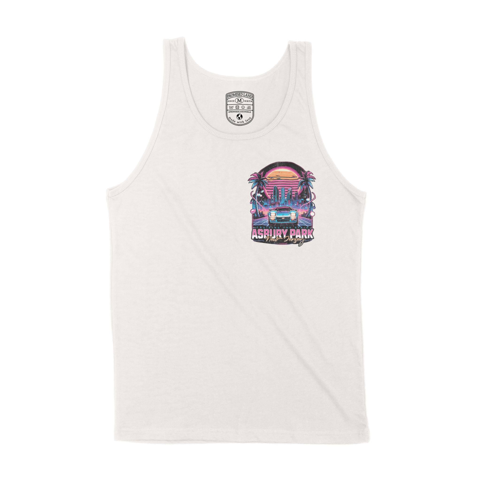Asbury Park Synthwave Drive Tank Top in Vintage - front view