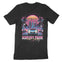 Asbury Park Synthwave Drive T-Shirt in Black - back view