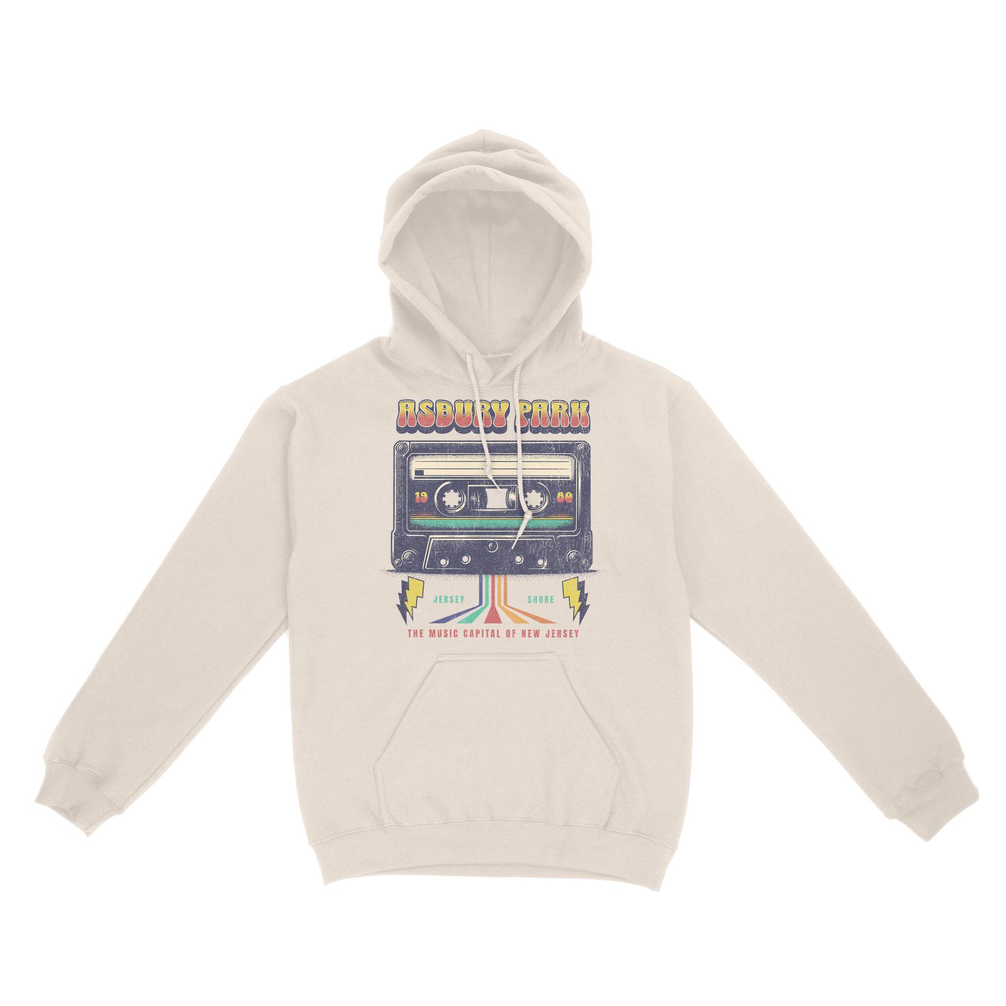 Asbury Park Mixtape Hoodie in Natural - front view