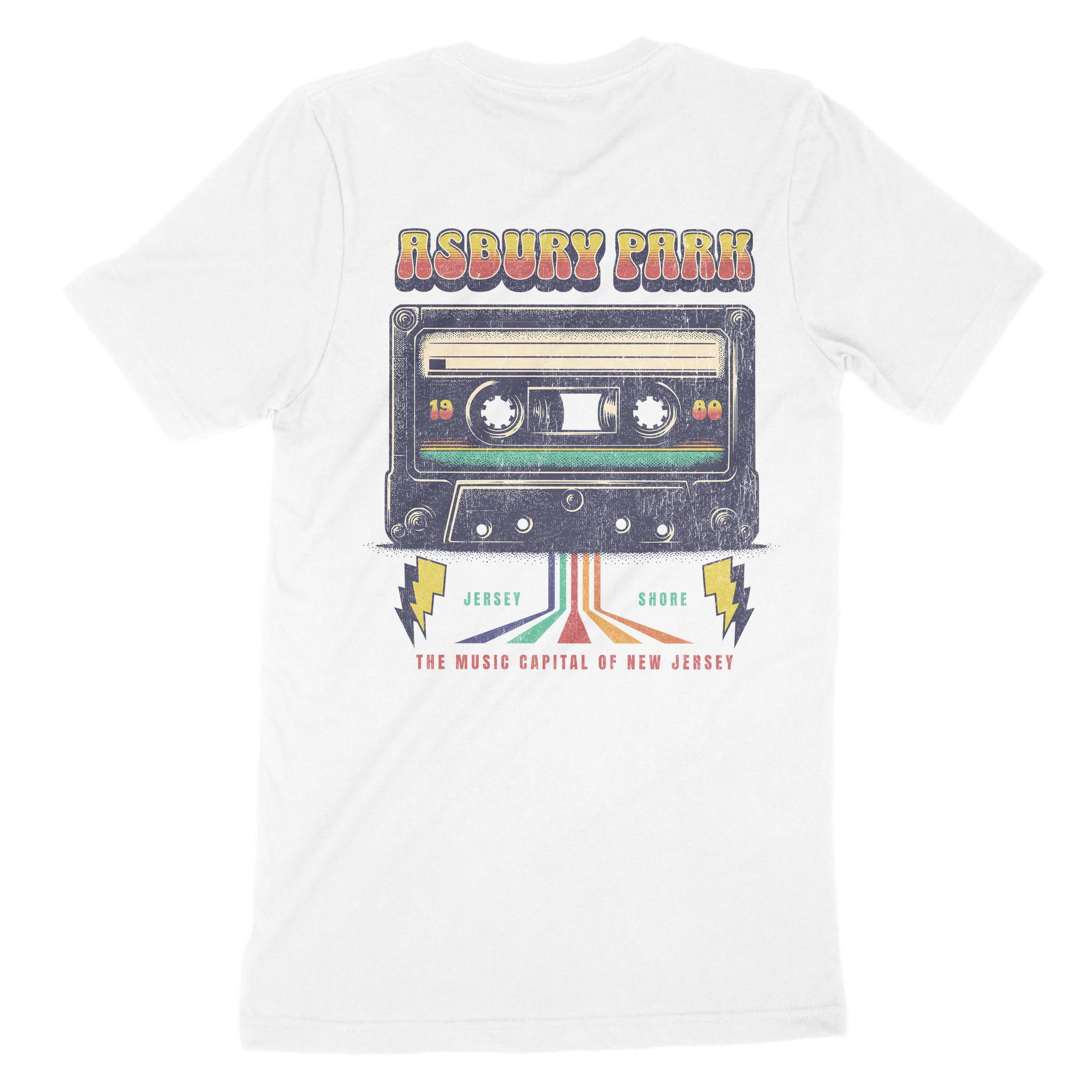 Asbury Park Mixtape T-Shirt in White - back view
