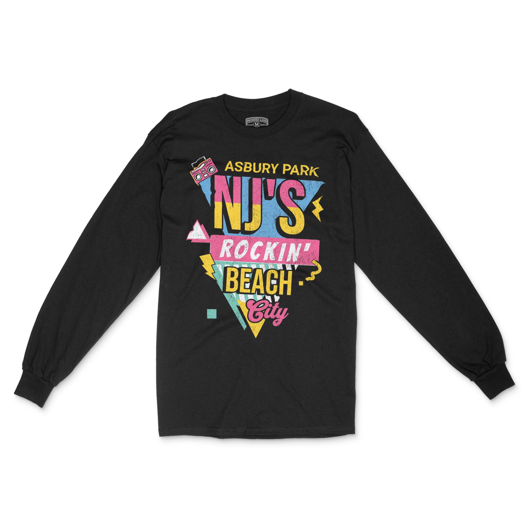 Asbury Park Rockin Beach City Longsleeve in Black - front view