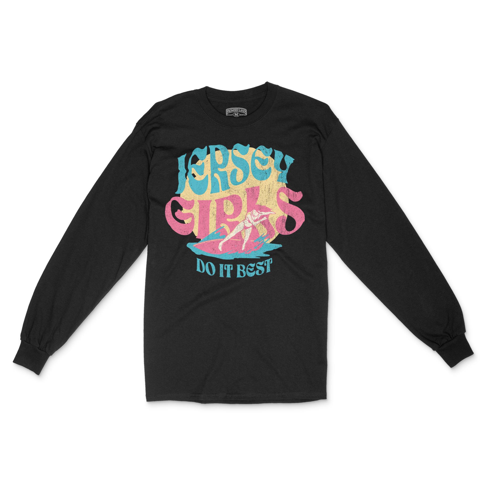 Asbury Park Jersey Girls Longsleeve in Black - front view
