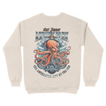 Asbury Park Octopus Captain Crewneck in Natural - back view