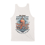 Asbury Park Octopus Captain Tank Top in Vintage - back view