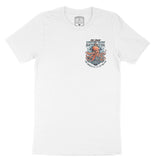 Asbury Park Octopus Captain T-Shirt in White - front view