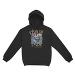 Asbury Park Coral Mermaid Hoodie in Black - front view