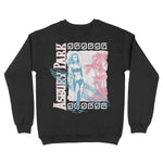 Asbury Park Pinup Palms Crewneck in Black - back view
