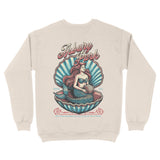 Asbury Park Shell Siren Crewneck in Natural - back view