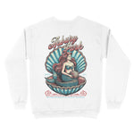 Asbury Park Shell Siren Crewneck in White - back view