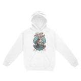 Asbury Park Shell Siren Hoodie in White - front view