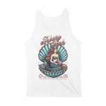 Asbury Park Shell Siren Tank Top in White - back view