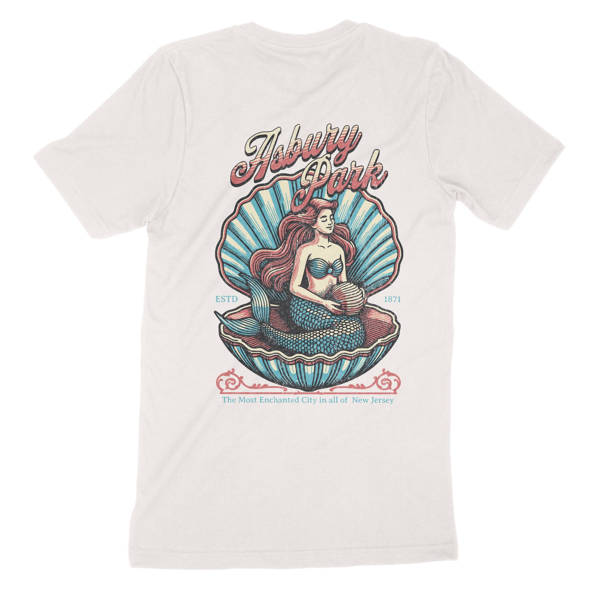 Asbury Park Shell Siren T-Shirt in Vintage - back view