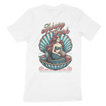 Asbury Park Shell Siren T-Shirt in White - back view