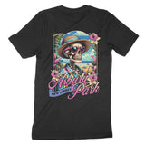 Asbury Park Surf Skeleton T-Shirt in Black - back view