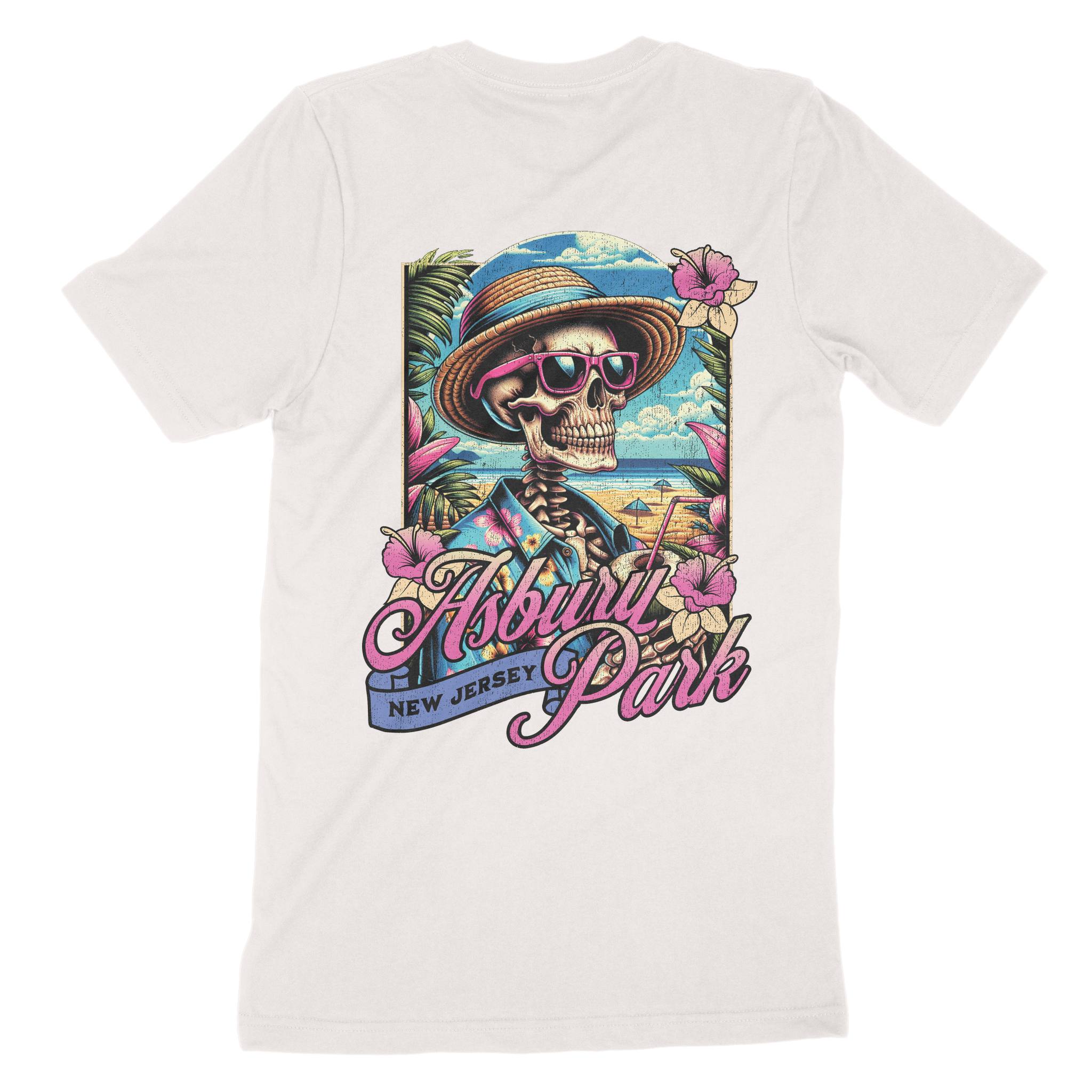 Asbury Park Surf Skeleton T-Shirt in Vintage - back view