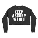 Asbury Park Keep Asbury Weird Cropped Crew in Black - front view