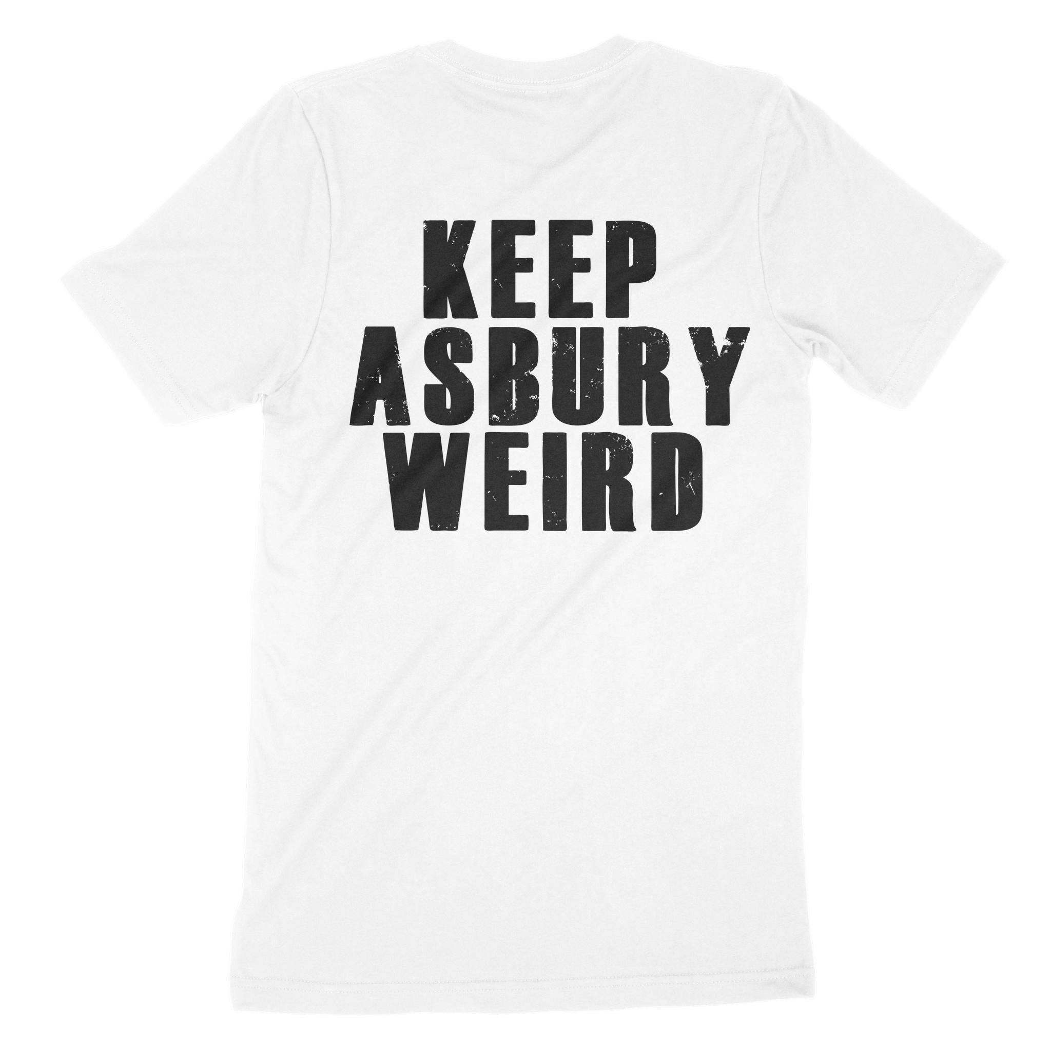 Asbury Park Keep Asbury Weird T-Shirt in White - back view