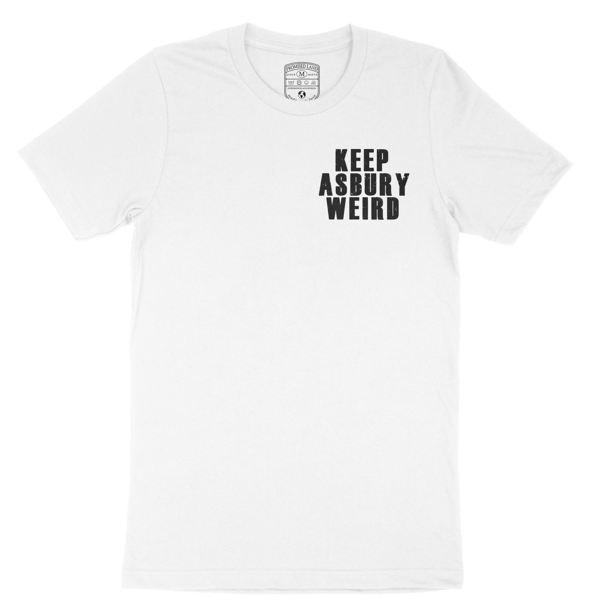 Asbury Park Keep Asbury Weird T-Shirt in White - front view