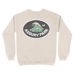 Asbury Park Wave Oval Crewneck in Natural - back view