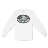 Asbury Park Wave Oval Longsleeve in White - front view